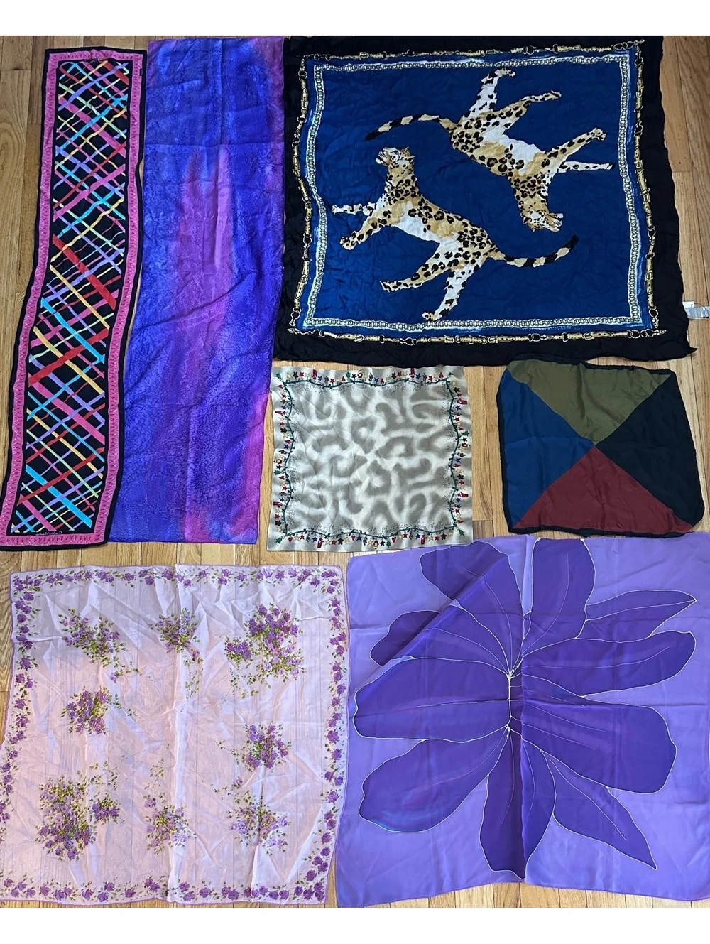 40 Silk Scarves Lot Vtg to Modern Ralph Lauren Claiborne Chico’s Designer Mix